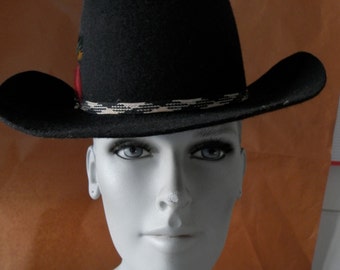 Authentic Canadian Black Cowboy Hat