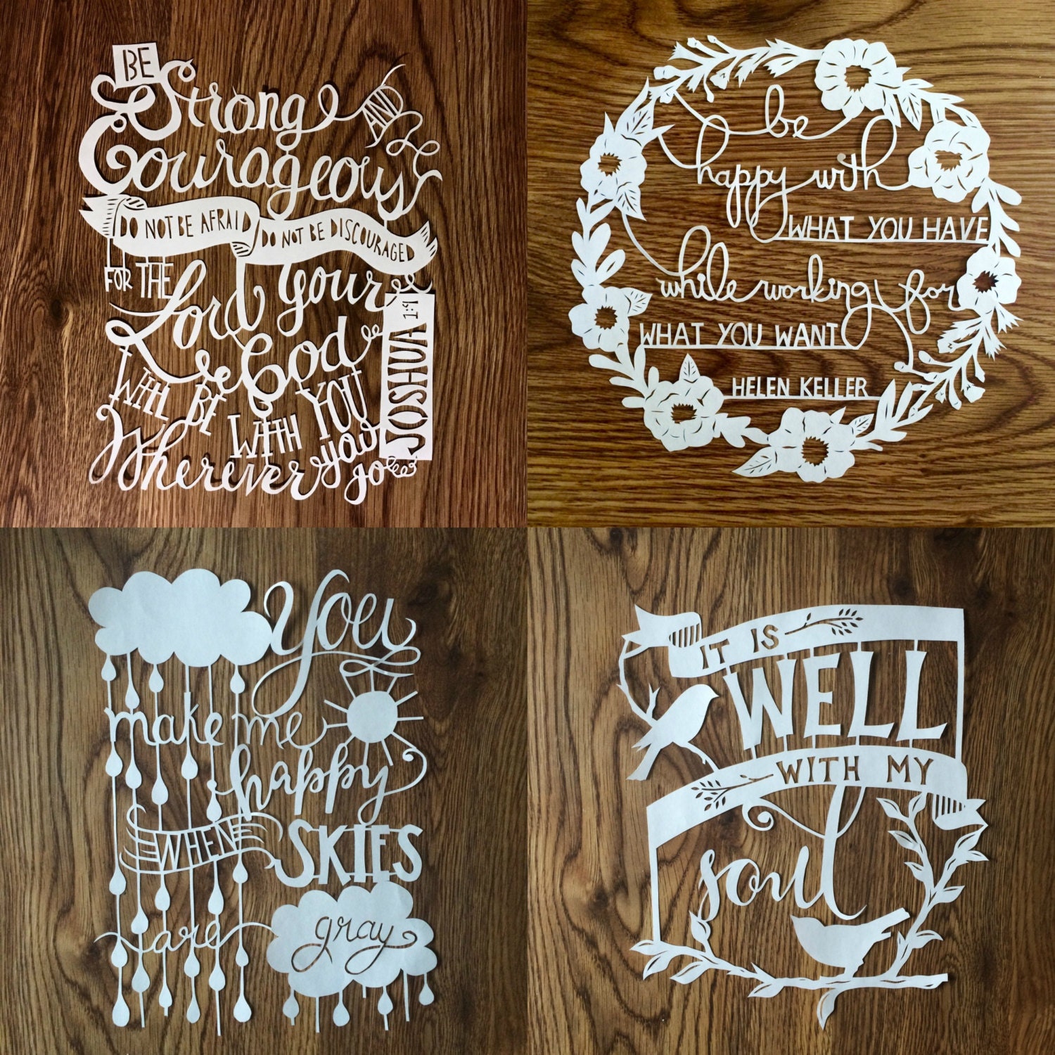 Custom Papercut Quote by PapercutsBySteph on Etsy