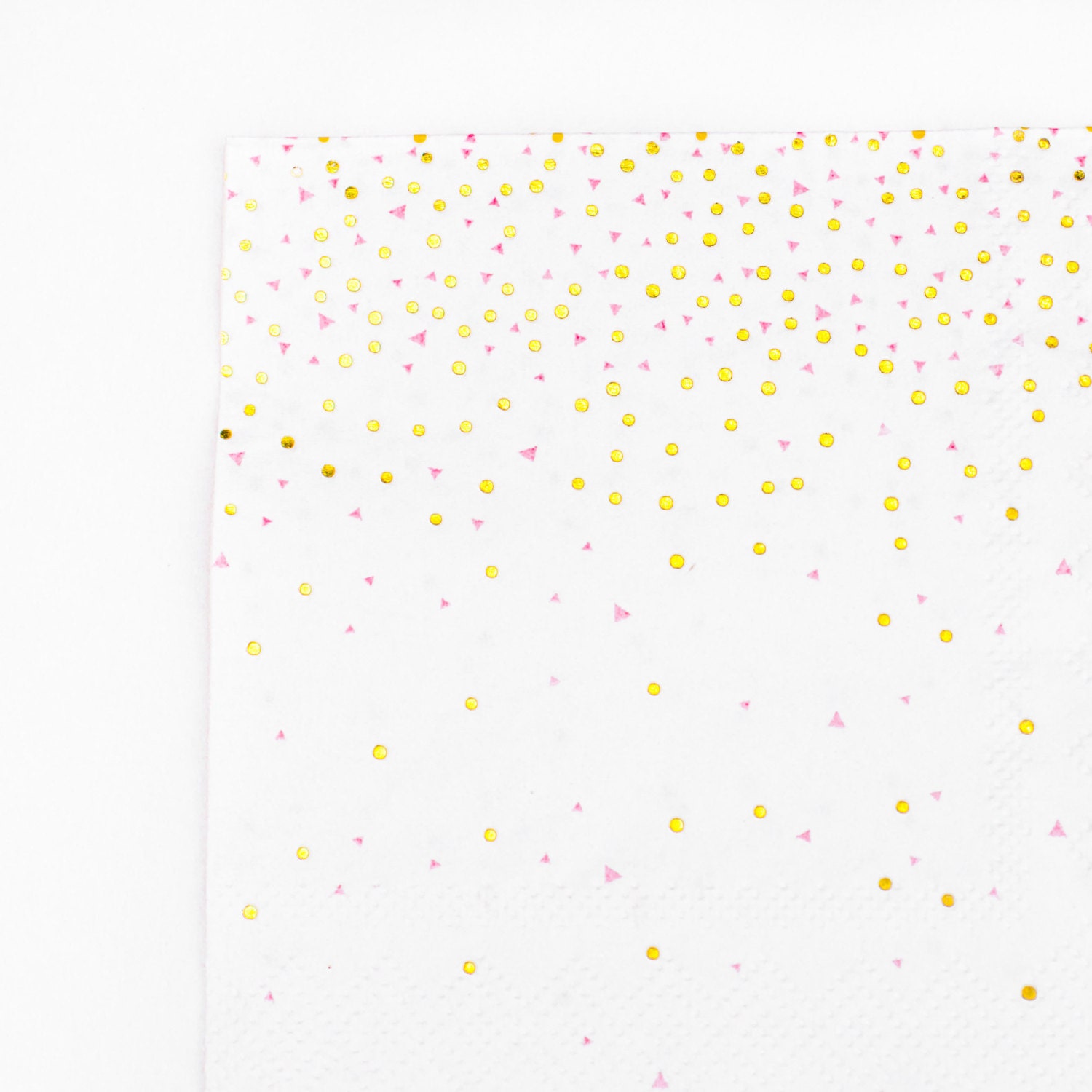 Paper Napkins Blush Gold Metallic napkins pink confetti napkins pink