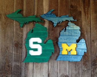 Michigan Wall Art hand cut wooden michigan wall art: the leland Michigan Wall Art hand cut wooden michigan wall art: the leland