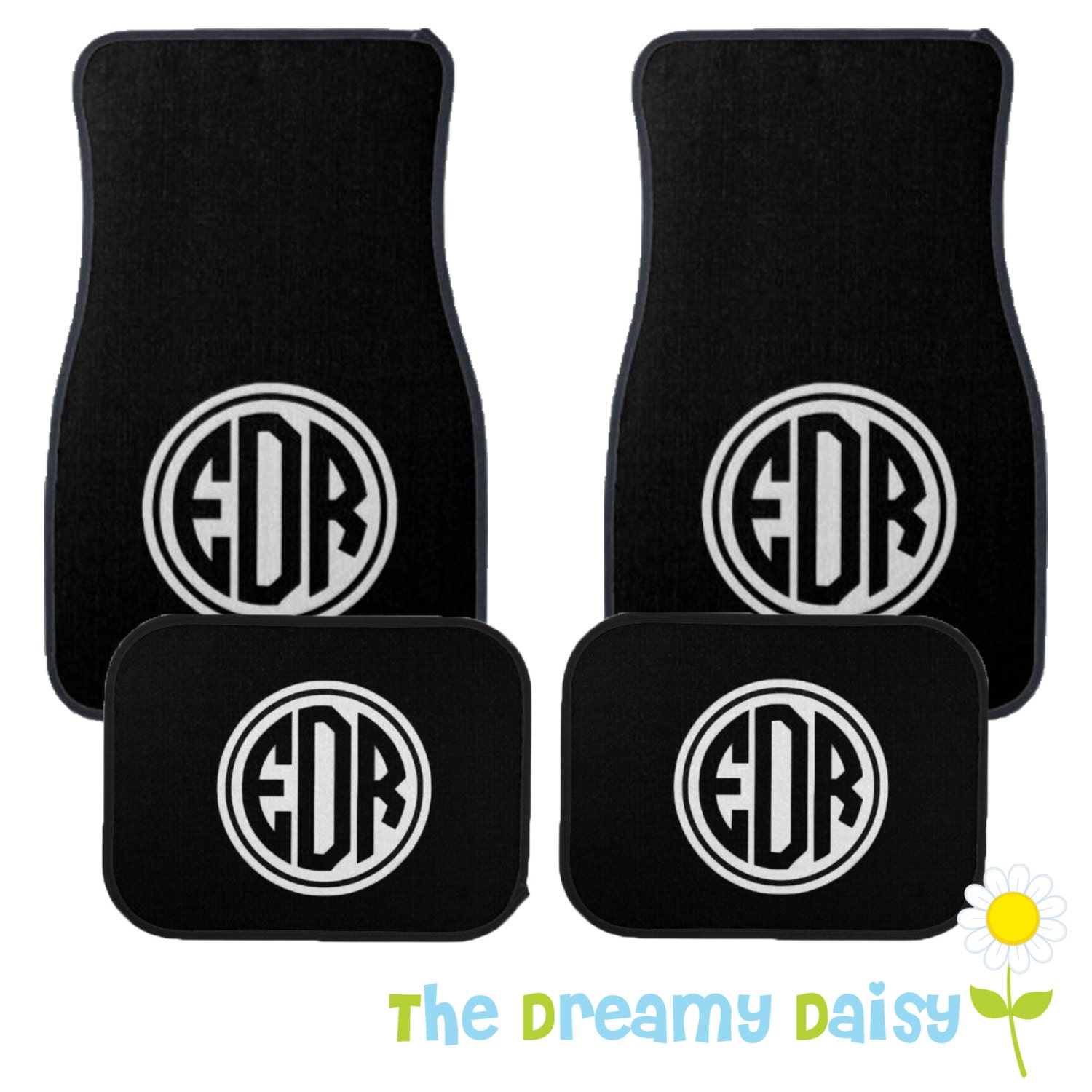 Personalized Car Floor Mats Monogrammed Car Mats Black Car