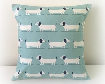 Handmade Dachshund Sausage Dog Cushion Cover 16" Cotton Pillow