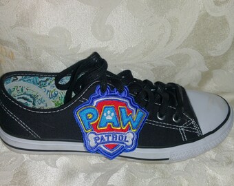 Paw patrol shoe wings/shoe charms toe toppers in the hoop machine embroidery design