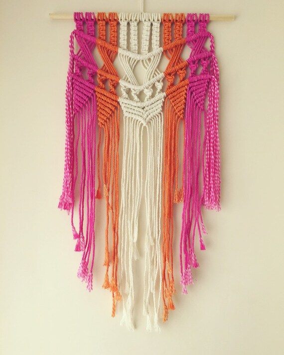 Bright Macrame wall hanging.