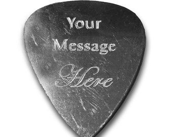 Personalized Add Your Own Engraved Text Guitar and Bass Pick Custom Customizable Gift GP - AH - CUSTOM