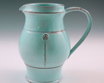 Turquoise pitcher medium size.