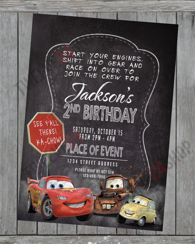 disney s cars birthday invitation lightning mcqueen mater lightning mcqueen birthday party invitations
