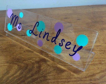 Personalized Name Plate, Personalized Teacher Name Plate, Teacher Name Sign, Teacher Name Plate