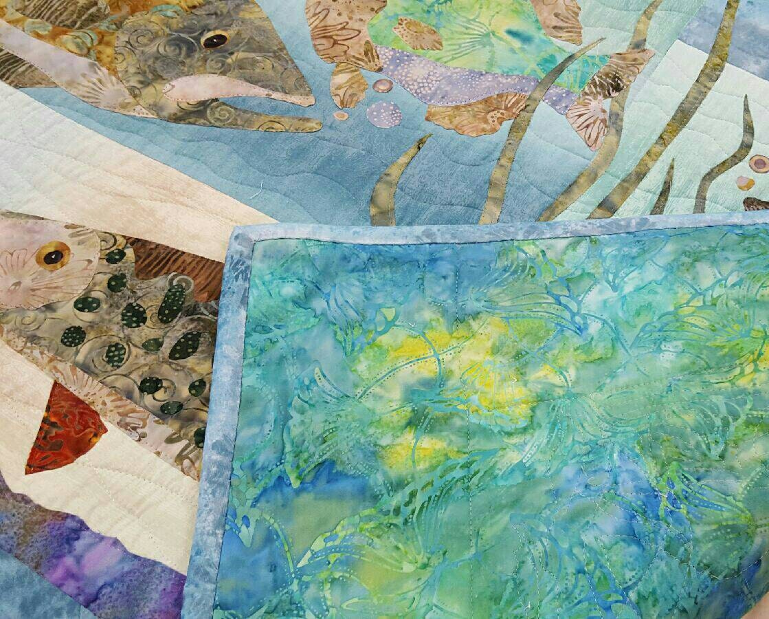 Quilted Fish Wall Hanging Fishing Wall Hanging by NauticoCreations