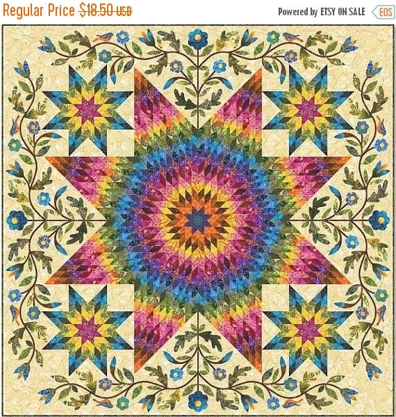 On Sale Rainbow Star quilt pattern by Edyta Sitar of Laundry Basket