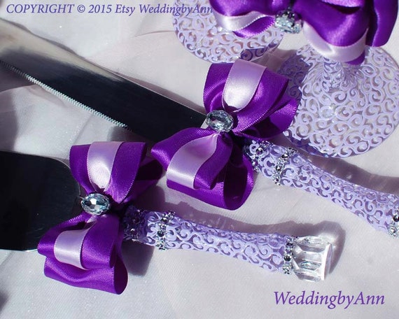  Purple  Wedding  Cake  Serving Set  Wedding  Cake  and by 
