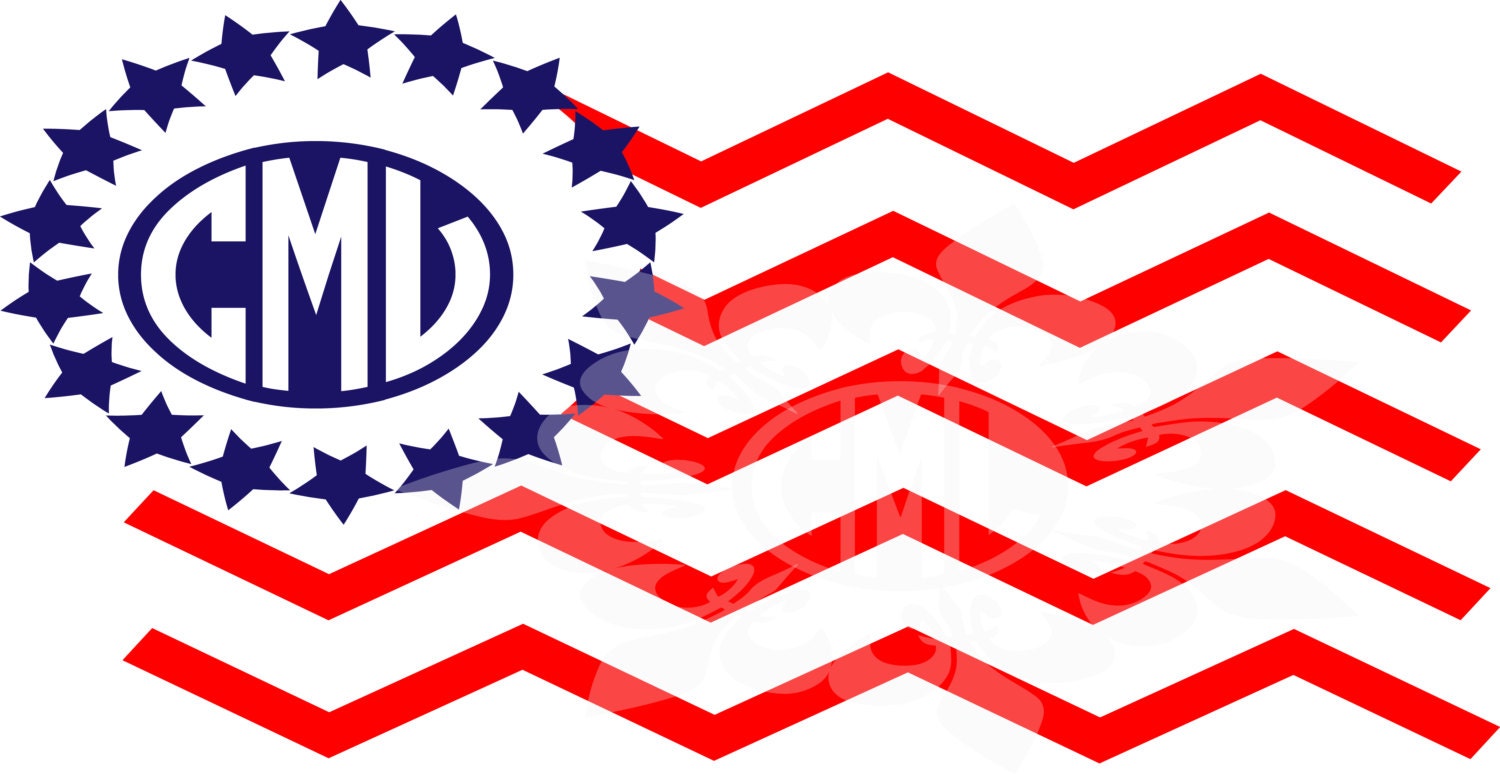 Download Chevron Flag Monogram Frame svg dxf eps and png by ...