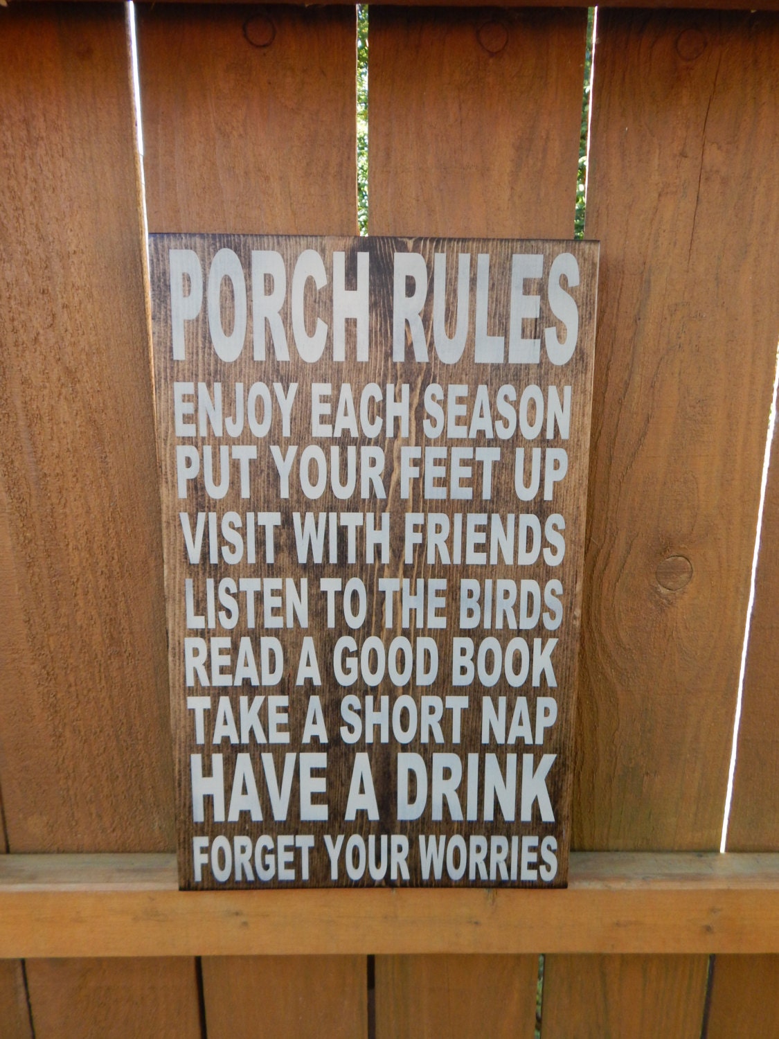 Porch Rules quote sign Porch decor patio decor deck rules