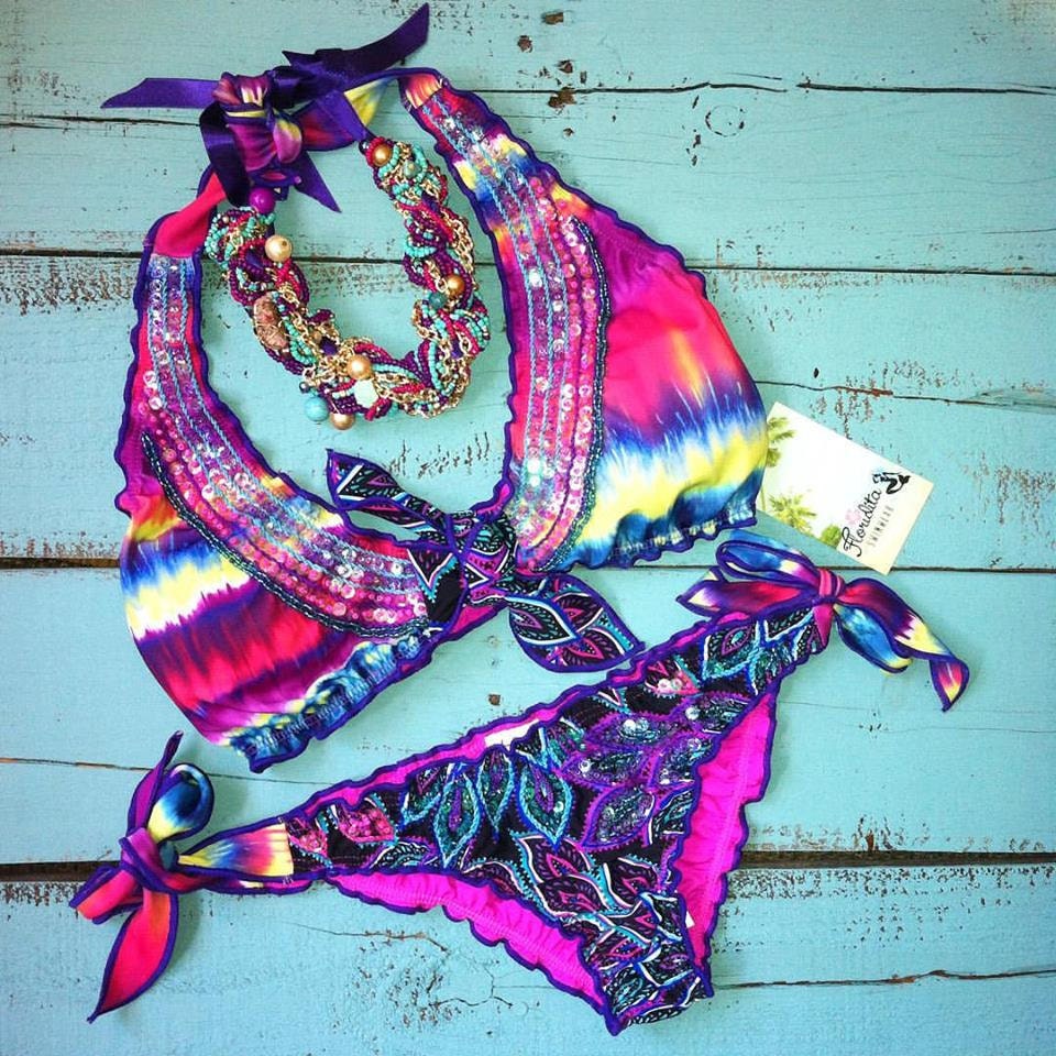 Tie Dye Bikini Festival Bikini Cheeky Bikini Hippie Bikini