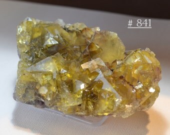 Large, Spectacular, Golden, Clear, Fluorite Crystal Cluster, from the OKORUSU Mine, NAMIBIA - Mineral Crystal Specimen