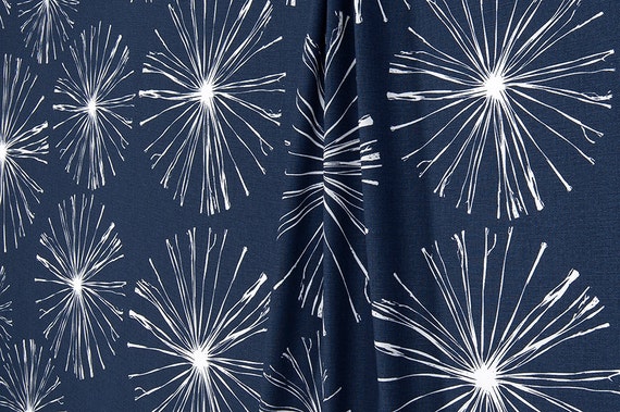 Indigo Blue Dandelion Puffs Fabric by the Yard Designer Home Decor ...  Indigo Blue Dandelion Puffs Fabric by the Yard Designer Home Decor Fabric  Abstract Botanical Cotton Drapery Curtain Upholstery Fabric B465 from  CottonCircle ...