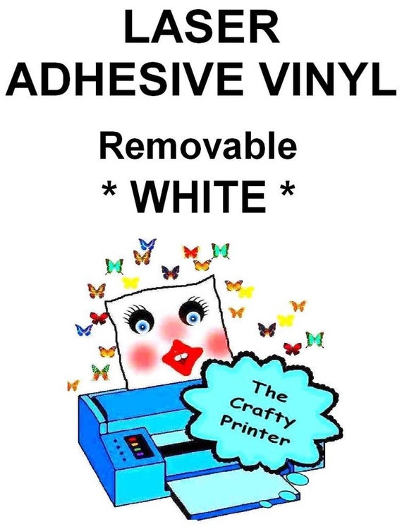 LASER PRINTER REMOVABLE Vinyl Self Adhesive Glossy White.