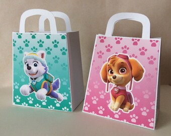 Paw Patrol Favor Bag 10 CT, Party Favors Candy Box Loot Boxes, Paw Patrol Inspired Decoration.