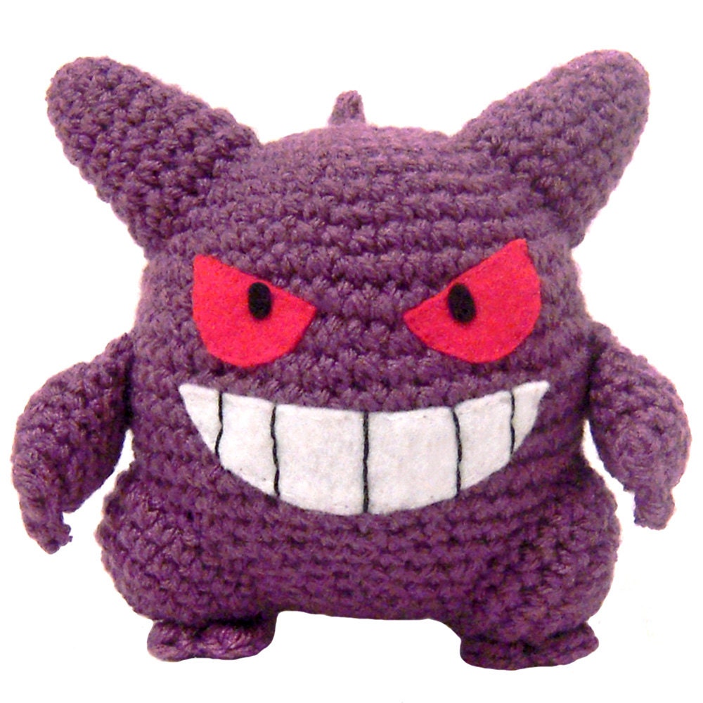 PATTERN Gengar Amigurumi Crochet Plush PDF