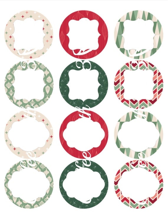 Christmas Canning Jar Labels