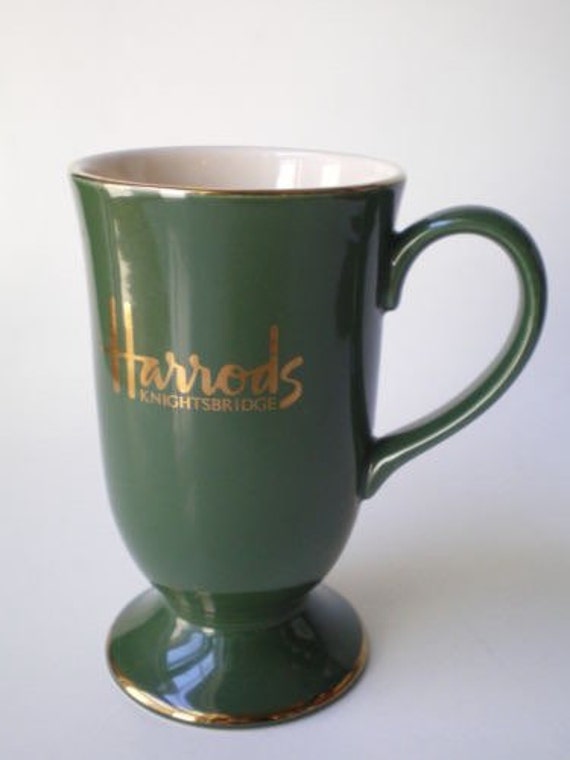 Harrods London Green PedestalCoffee Mug Souvenir Ceramic Mug