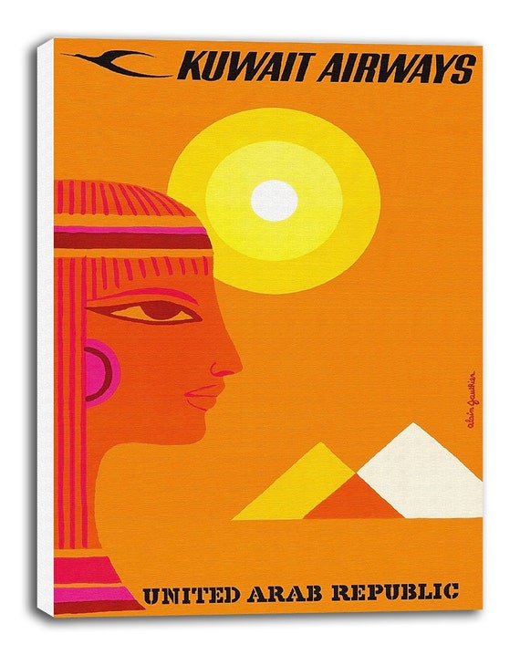 Kuwait Art Travel Poster Vintage Print Canvas Hanging Wall