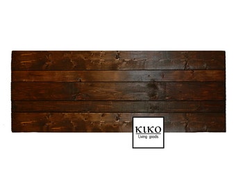 Deliciously Dark Wood Headboard, Queen Size, queen size headboard, wood headboard, dark wood headboard, rustic headboard, ebony headboard