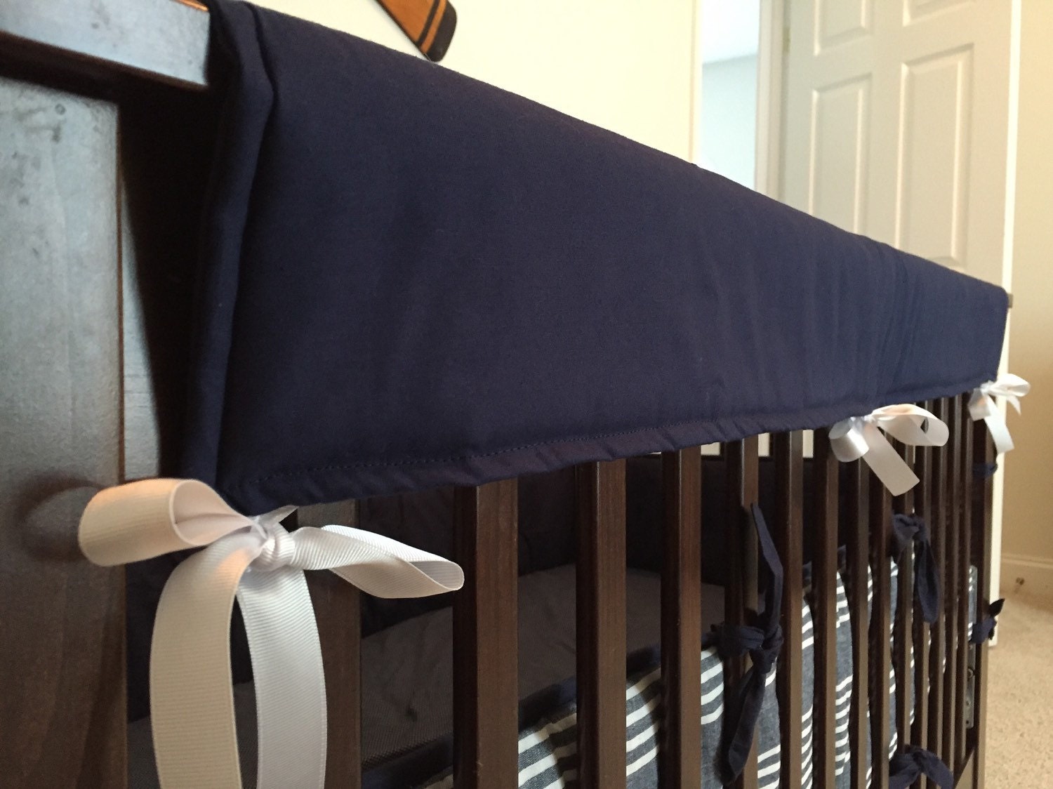 Navy teething guard blu teething rail guard by BabyEtiquette