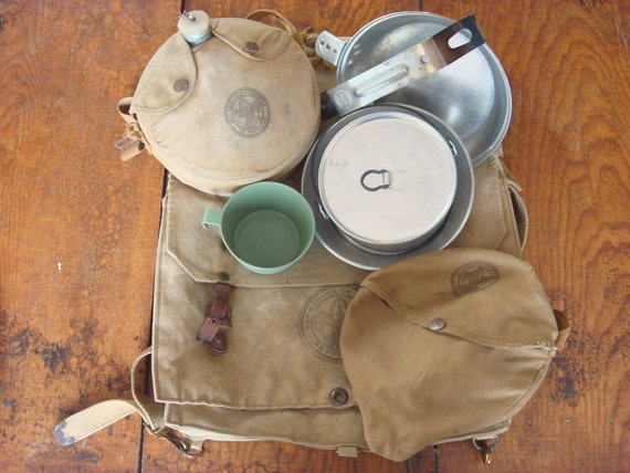 Vintage Boy Scout Back Pack/Canteen/Mess Kit 26