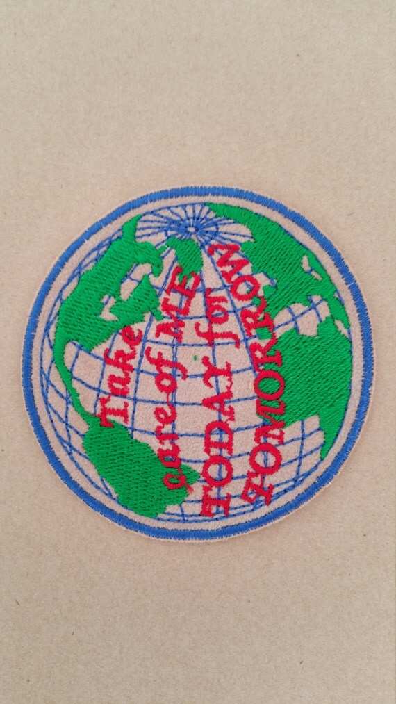 Protect the earth patch Save the earth by EmbroideryPatchLove