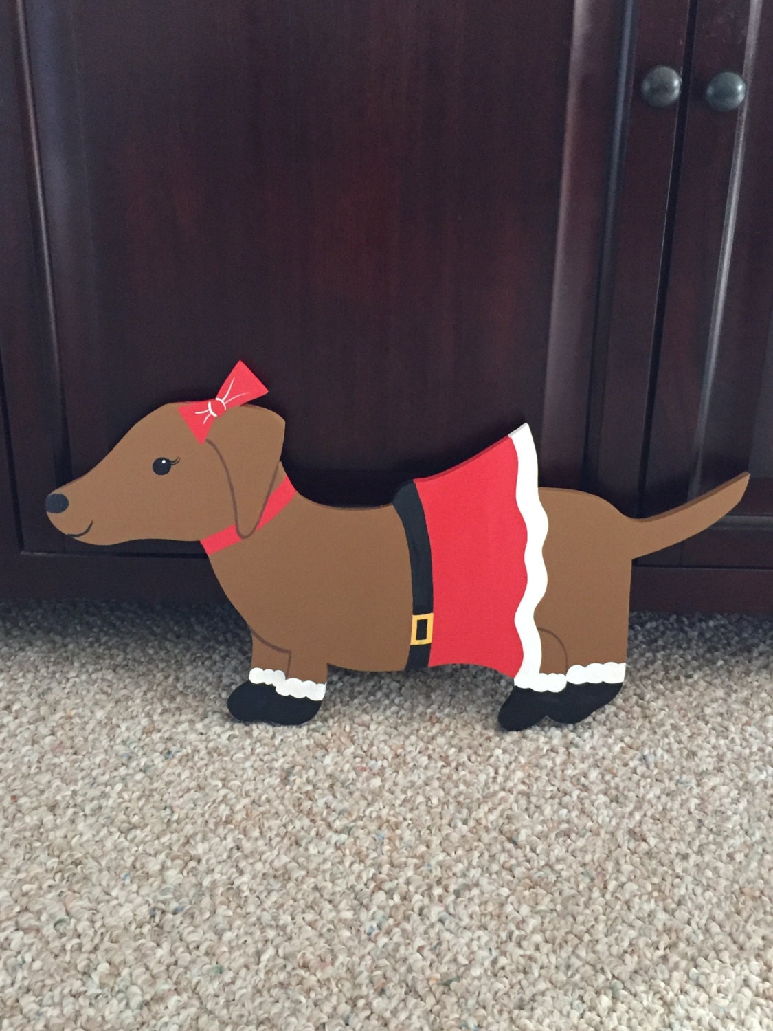 Christmas Dachshund Outdoor Lawn Decoration