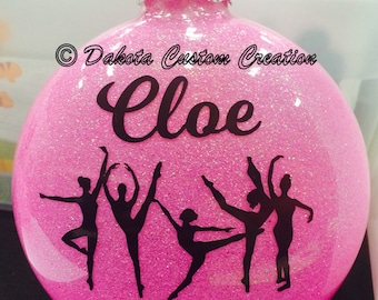 Dance Christmas Ornament - Glitter Dance Personalized Ornament - Personalized Ornament - Custom Glitter Ornament - FREE Personalization