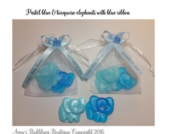 Elephant Baby Shower Favor - Elephant Soaps for Circus, Jungle or Zoo Themed Baby Shower or Birthday Party Favor - Pack of 10
