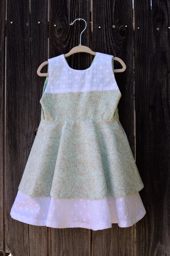 Items similar to Mint Green Girls Dress on Etsy