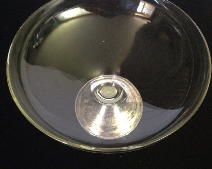 Storewide 25% Off SALE Vintage Duchin Creations Weighted Sterling Silver Footed Centerpiece Bowl Featuring Clear Glass Design