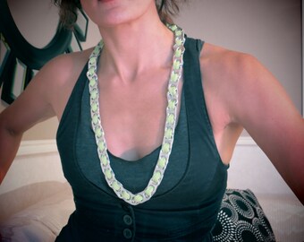 Long Recycled Tab Necklace