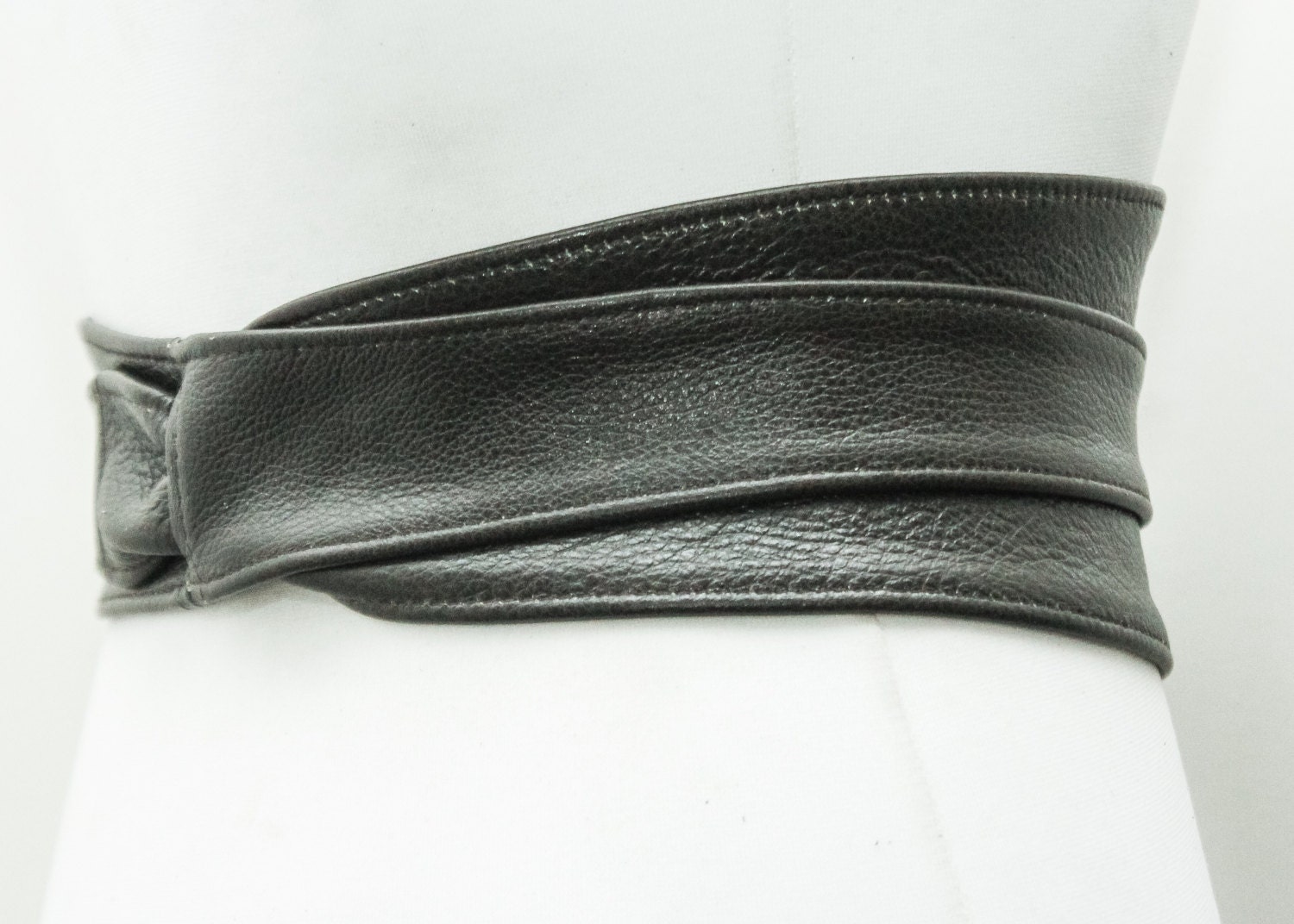 SALE Dark Green Belt Dark Green Leather Obi Belt by LoveYaaYaa