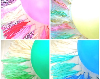 Large Balloon and Tissue Tassel Garland Tail - Design your own.