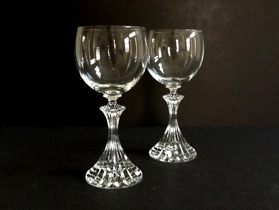 Mikasa Ritz Crystal Wine Glasses Set of 2