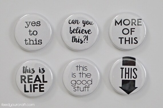 Ce B & W Flair Mini Badges