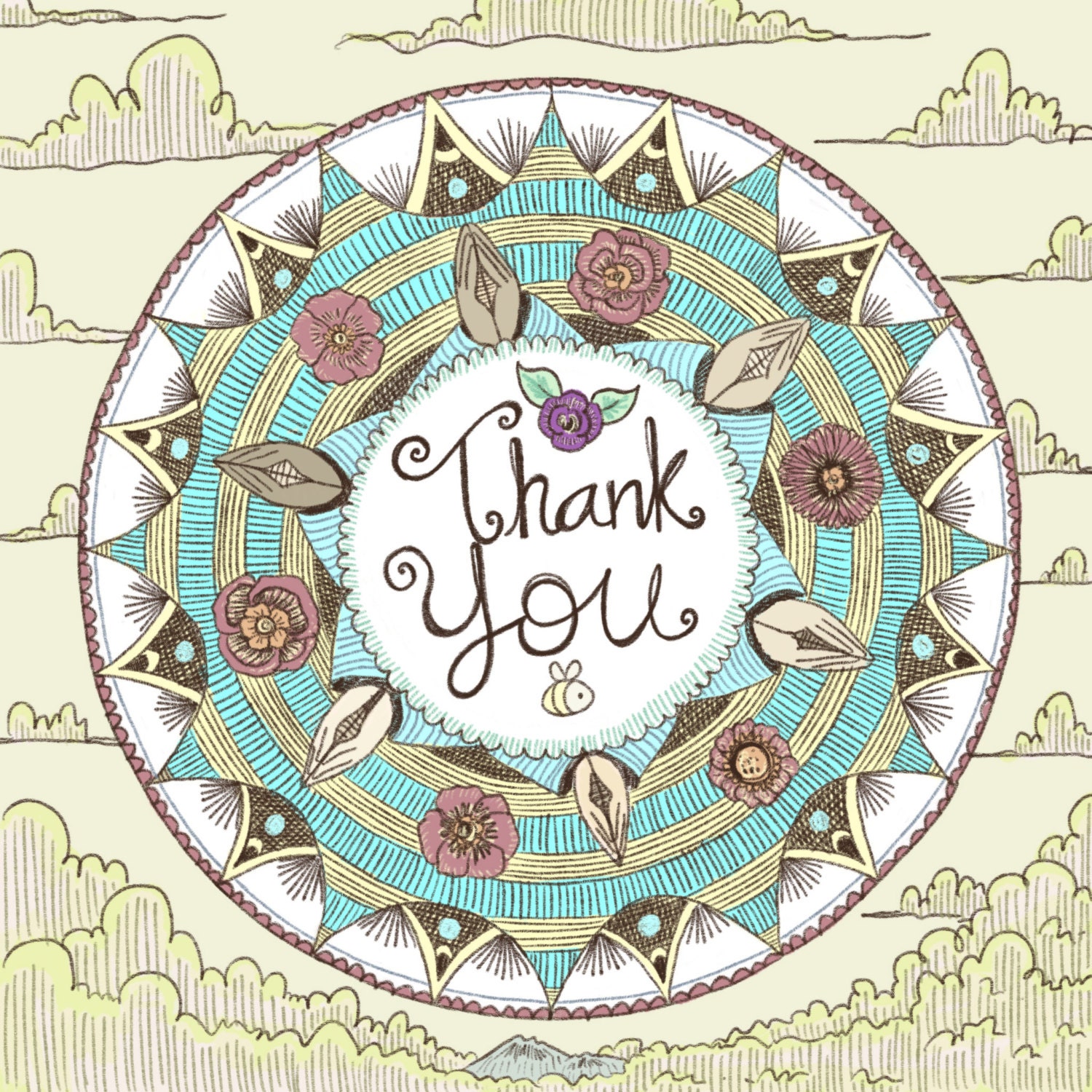 Thank You Mandala Card