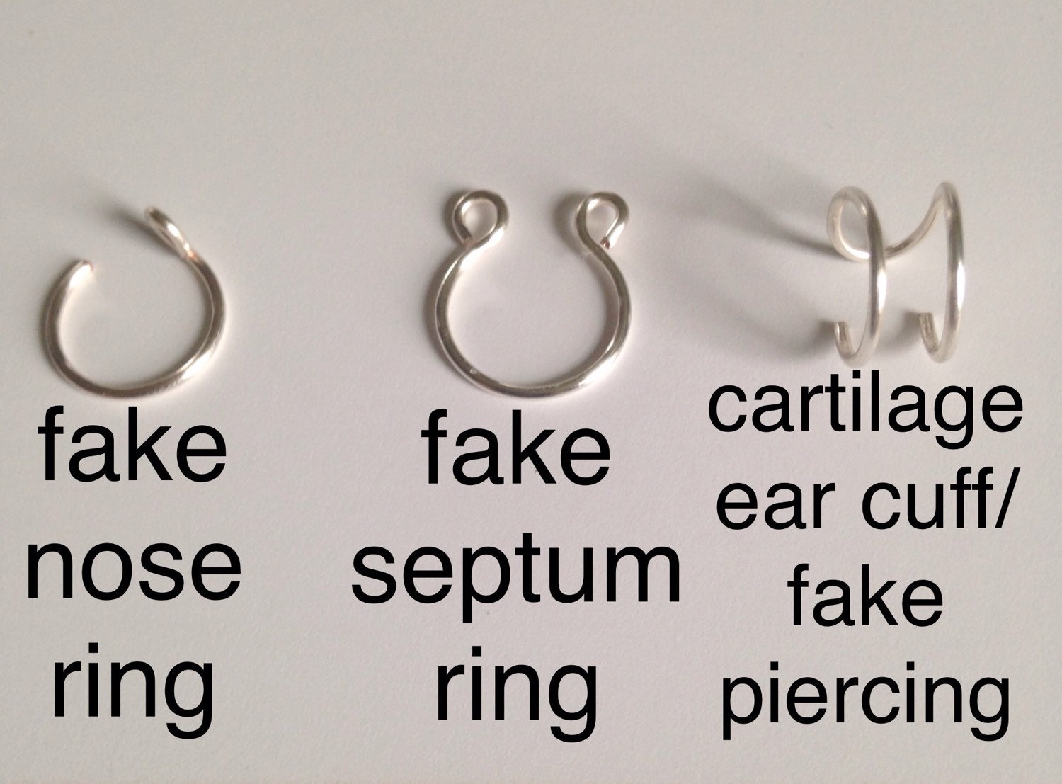 Set Of Three Fake Piercings Fake Nose By MyAdorableAccessory   Il Fullxfull.860120098 5zyq 