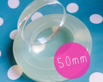 50mm Flat Circle Mold Round Cabochon Resin Silicone Mould Jewellery Making pendant