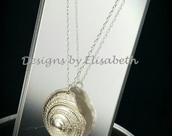 Silver Shell pendant, Silver Shell Necklace, Gift for Her
