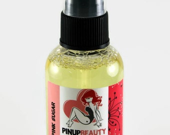 Pink Sugar Body Spray, 2 oz, Moisturizing, Perfume, Fragrance Mist, Body Splash, Paraben Free, Alcohol Free, Pinup Beauty