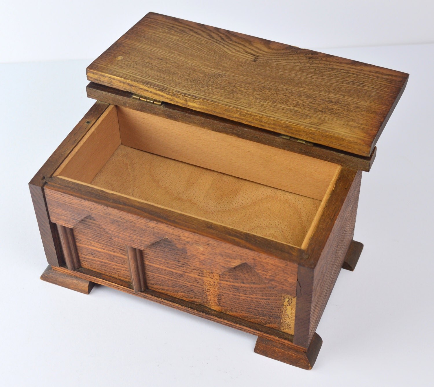Vintage Wooden Music Box Vintage Jewelry Box Thorens Movement