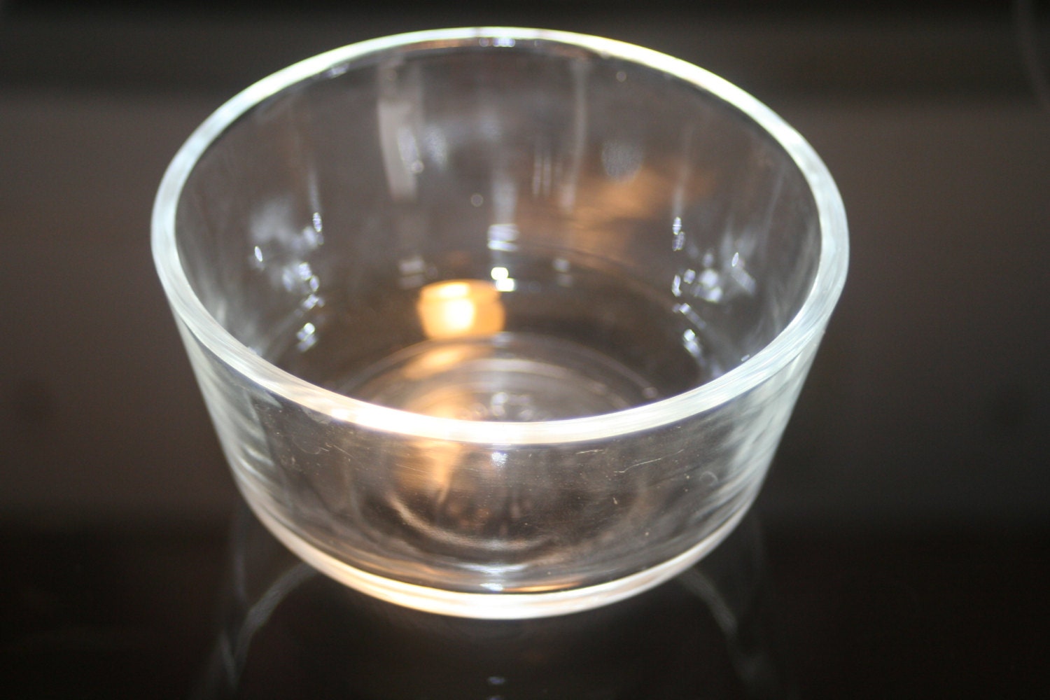 Vintage Fire King Bowl Clear Glass Bowl by VintageCastaways