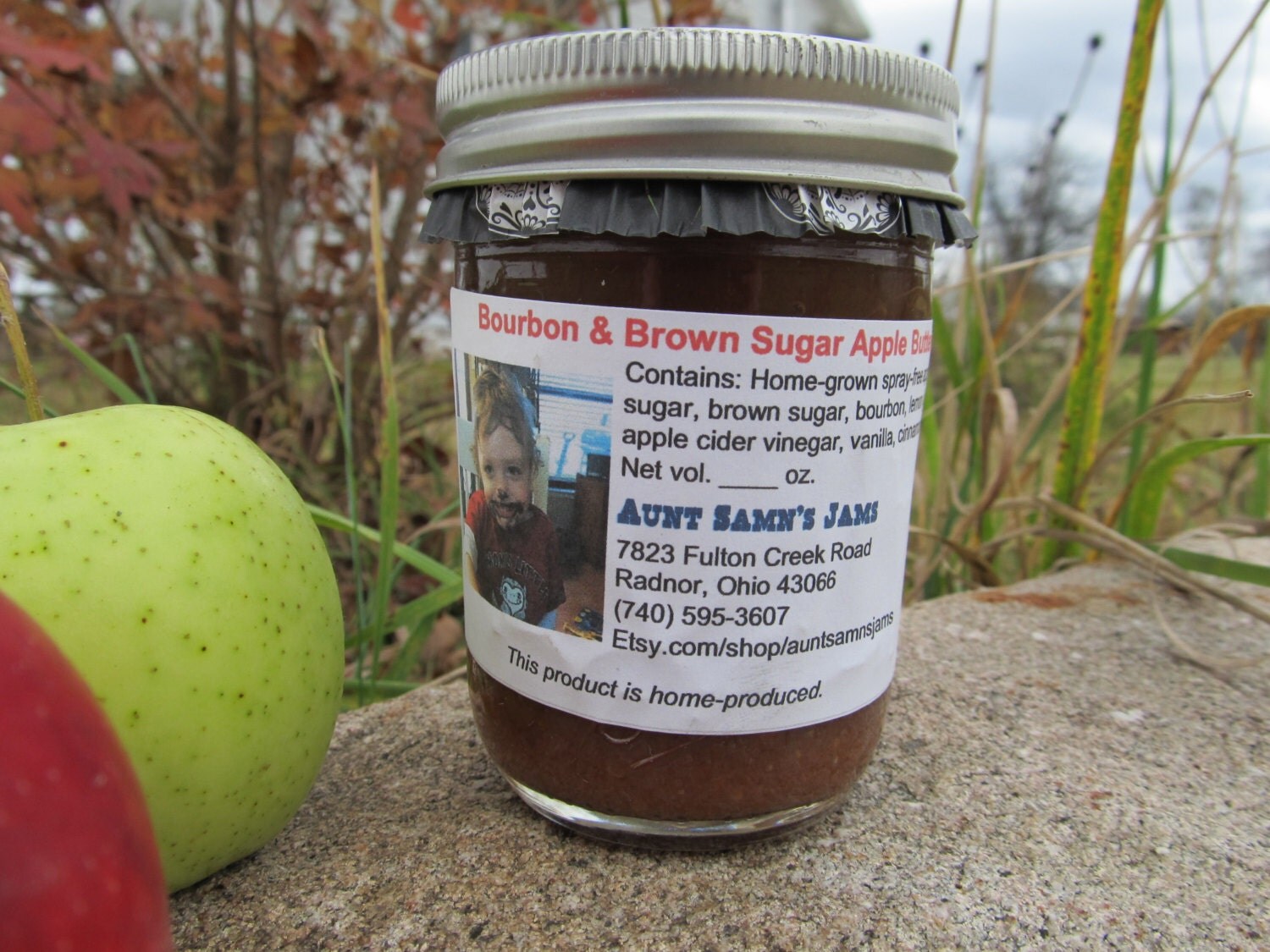 Homemade Bourbon & Brown Sugar Apple Butter by auntsamnsjams