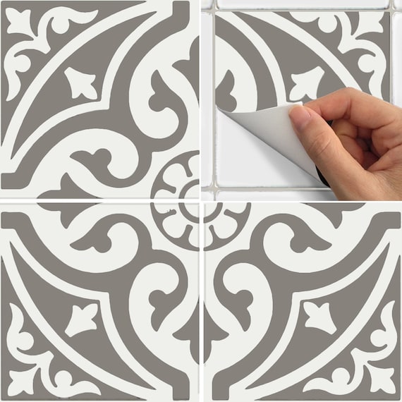 Tile Sticker for Kitchen, bath, floor, wall Waterproof & Removable Peel n Stick: W006Q Sand