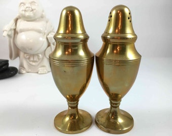 Gold plated Salt & Pepper shakers,vintage,antique